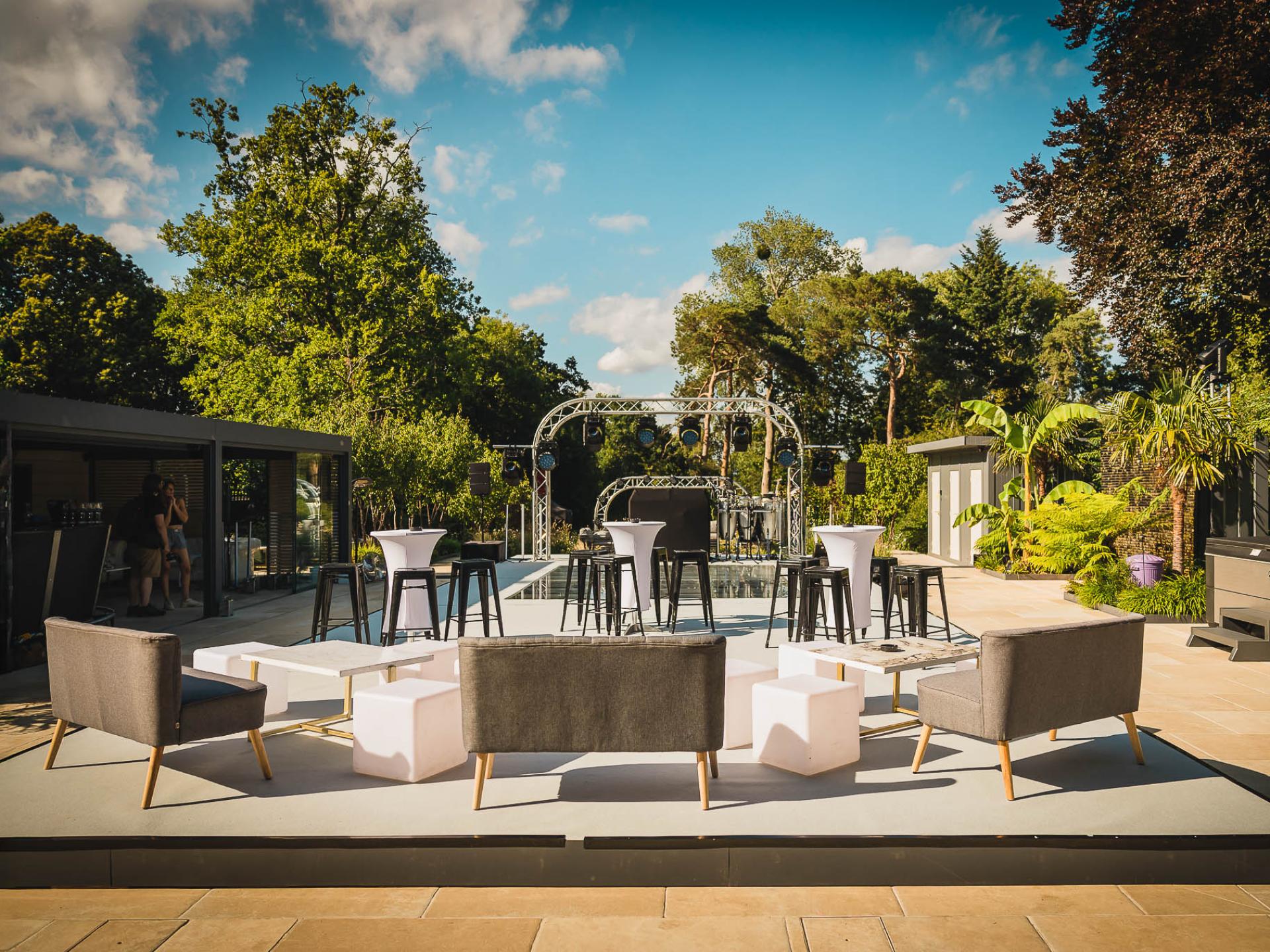 Swimming Pool Dance Floors Background